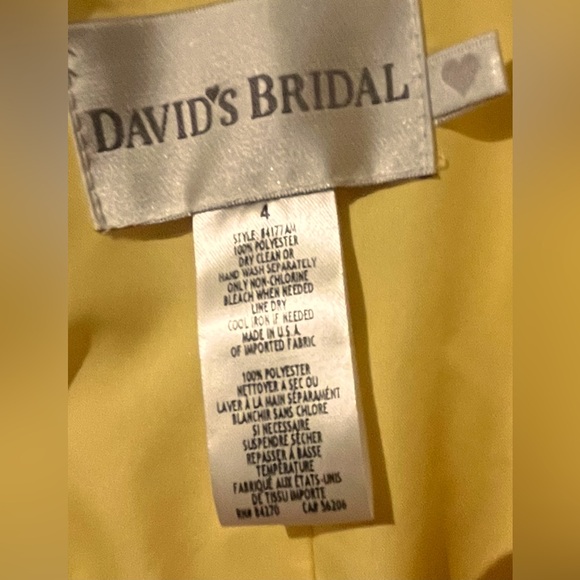 David’s Bridal Canary Yellow Bridesmaid/Cocktail Dress 💛 - Picture 4 of 6